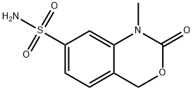 1-Methyl-2-oxo-1,4-dihydro-2H-benzo[d][1,3]oxazine-7-sulfonic acid amide Struktur