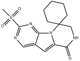 2'-(甲基磺酰基)-7',8'-二氢-6'H-螺[环己烷-1,9'-吡嗪并[1',2':1,5]吡咯并[2,3-D]嘧啶]-6'酮,2170747-01-8,结构式
