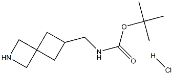 tert-butyl N-({2-azaspiro[3.3]heptan-6-yl}methyl)carbamate hydrochloride Structure