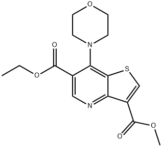 6-ethyl 3-methyl 7-morpholinothieno[3,2-b]pyridine-3,6-dicarboxylate* Structure