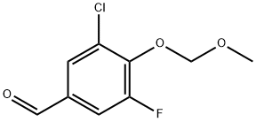 3-Chloro-5-fluoro-4-(methoxymethoxy)benzaldehyde,2179038-34-5,结构式