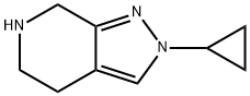 2H-Pyrazolo[3,4-c]pyridine, 2-cyclopropyl-
4,5,6,7-tetrahydro- 化学構造式