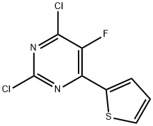 1,4-二氯-5-氟-6-(噻吩-2-基)嘧啶,2190561-39-6,结构式