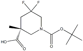 1-(tert-butyl) 3-methyl (R)-5,5-difluoropiperidine-1,3-dicarboxylate Structure