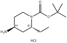 tert-butyl (2R,4S)-4-amino-2-ethylpiperidine-1-carboxylate hydrochloride Structure