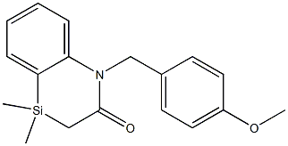 1-(4-甲氧基苄基)-4,4-二甲基-3,4-二氢苯并[B][1,4] AZASILIN-2(1H)-酮,2222440-42-6,结构式