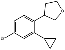 3-(4-bromo-2-cyclopropylphenyl)tetrahydrofuran,2222933-97-1,结构式