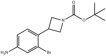 tert-butyl 3-(4-amino-2-bromophenyl)azetidine-1-carboxylate Struktur