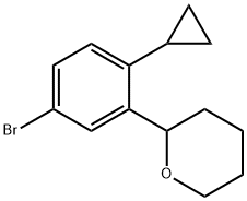 2-(5-bromo-2-cyclopropylphenyl)tetrahydro-2H-pyran Structure