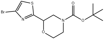 tert-butyl 2-(4-bromothiazol-2-yl)morpholine-4-carboxylate Structure