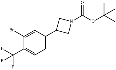 tert-butyl 3-(3-bromo-4-(trifluoromethyl)phenyl)azetidine-1-carboxylate Structure