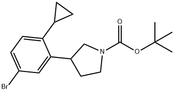 tert-butyl 3-(5-bromo-2-cyclopropylphenyl)pyrrolidine-1-carboxylate,2222934-69-0,结构式