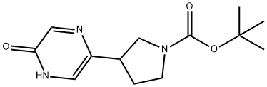 tert-butyl 3-(5-hydroxypyrazin-2-yl)pyrrolidine-1-carboxylate Structure
