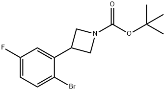 tert-butyl 3-(2-bromo-5-fluorophenyl)azetidine-1-carboxylate Struktur