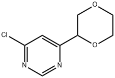 4-chloro-6-(1,4-dioxan-2-yl)pyrimidine Structure