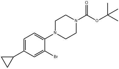 tert-butyl 4-(2-bromo-4-cyclopropylphenyl)piperazine-1-carboxylate Structure
