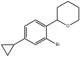 2-(2-bromo-4-cyclopropylphenyl)tetrahydro-2H-pyran Structure