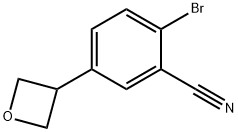 2-bromo-5-(oxetan-3-yl)benzonitrile Struktur