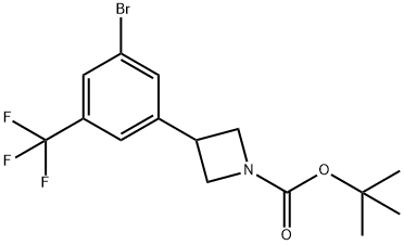 tert-butyl 3-(3-bromo-5-(trifluoromethyl)phenyl)azetidine-1-carboxylate Structure