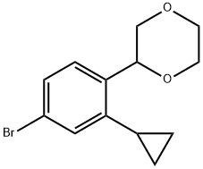 2-(4-bromo-2-cyclopropylphenyl)-1,4-dioxane Struktur