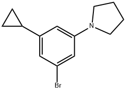 1-(3-bromo-5-cyclopropylphenyl)pyrrolidine Structure