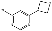 4-chloro-6-(oxetan-3-yl)pyrimidine 化学構造式