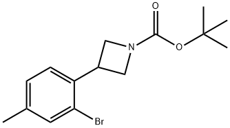 tert-butyl 3-(2-bromo-4-methylphenyl)azetidine-1-carboxylate 化学構造式