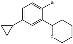 2-(2-bromo-5-cyclopropylphenyl)tetrahydro-2H-pyran Structure