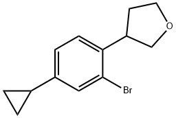 3-(2-bromo-4-cyclopropylphenyl)tetrahydrofuran,2222937-77-9,结构式