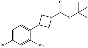 tert-butyl 3-(2-amino-4-bromophenyl)azetidine-1-carboxylate 化学構造式
