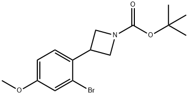 tert-butyl 3-(2-bromo-4-methoxyphenyl)azetidine-1-carboxylate 结构式