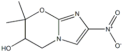 7,7-Dimethyl-2-nitro-6,7-dihydro-5H-imidazo[2,1-b][1,3]oxazin-6-ol Struktur