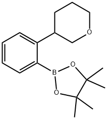 2-(Oxan-3-yl)phenylboronic acid pinacol ester Struktur
