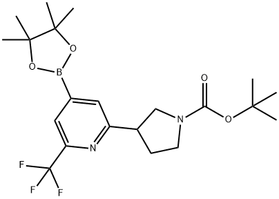 tert-butyl 3-(4-(4,4,5,5-tetramethyl-1,3,2-dioxaborolan-2-yl)-6-(trifluoromethyl)pyridin-2-yl)pyrrolidine-1-carboxylate|