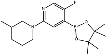 5-Fluoro-2-(3-methylpiperidin-1-yl)pyridine-4-boronic acid pinacol ester Structure