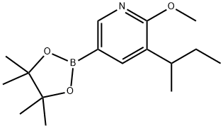 5-(sec-Butyl)-6-methoxypyridine-3-boronic acid pinacol ester,2223003-07-2,结构式