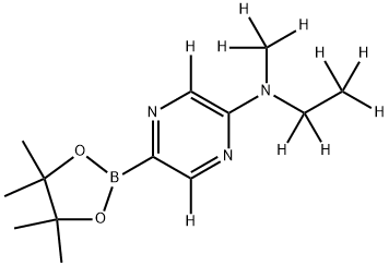 (5-Methylethylaminopyrazine-d10)-2-boronic acid pinacol ester Structure