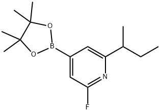 2-(sec-butyl)-6-fluoro-4-(4,4,5,5-tetramethyl-1,3,2-dioxaborolan-2-yl)pyridine Structure