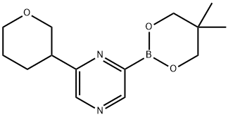 6-(Oxan-3-yl)pyrazine-2-boronic acid neopentylglycol ester,2223003-58-3,结构式