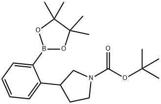 2-(N-Boc-Pyrrolidin-3-yl)phenylboronic acid pinacol ester Struktur