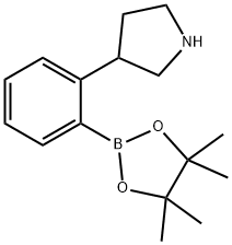 2-(Pyrrolidin-3-yl)phenylboronic acid pinacol ester Struktur