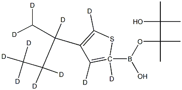 [4-(sec-Butyl)thiophene-d11]-2-boronic acid pinacol ester 结构式