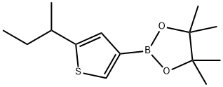 2-(sec-Butyl)thiophene-4-boronic acid pinacol ester 化学構造式