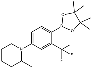 2-Trifluoromethyl-4-(2-methylpiperidin-1-yl)phenylboronic acid pinacol ester|