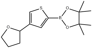 4,4,5,5-tetramethyl-2-(4-(tetrahydrofuran-2-yl)thiophen-2-yl)-1,3,2-dioxaborolane 结构式