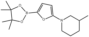 5-(3-Methylpiperidin-1-yl)furan-2-boronic acid pinacol ester,2223006-82-2,结构式