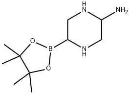 5-Aminopiperazine-2-boronic acid pinacol ester Struktur