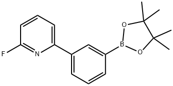 3-(6-Fluoropyridin-2-yl)phenylboronic acid pinacol ester 结构式
