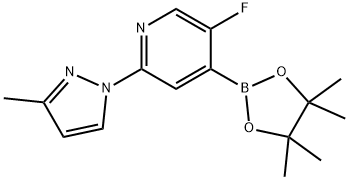 5-Fluoro-2-(3-methyl-1H-pyrazol-1-yl)pyridine-4-boronic acid pinacol ester,2223012-25-5,结构式