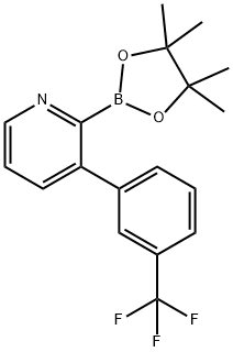 3-(3-Trifluoromethylphenyl)pyridine-2-boronic acid pinacol ester Structure